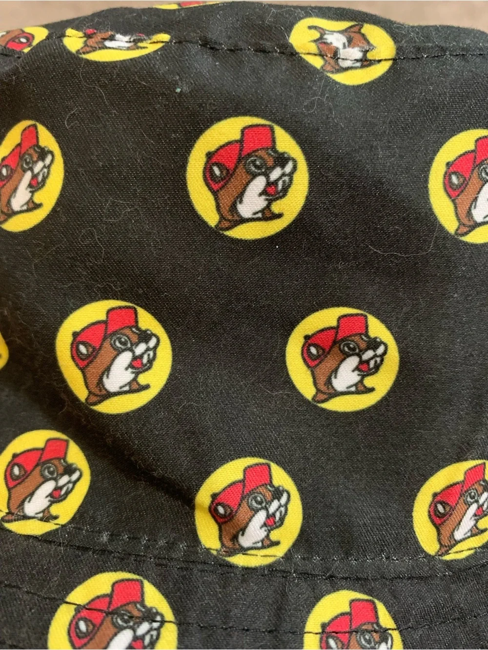 Buc-ee’s Beaver Bucket Hat Adult Allover Black UPF 50+ Reversible
